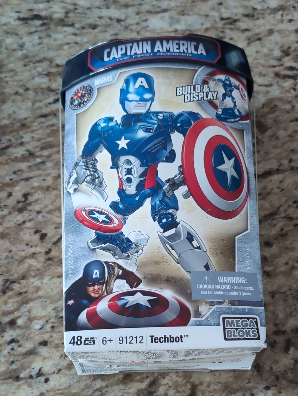 NIP Mega Bloks Techbot Captain America Build & Display Toy